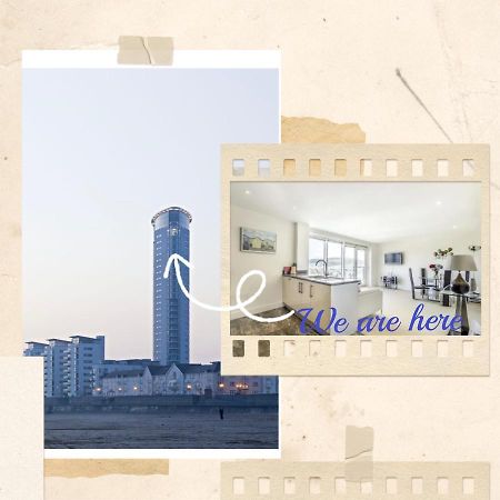 Apartamento Beach On The Doorstep Meridian Tower Marina Swansea Exterior foto